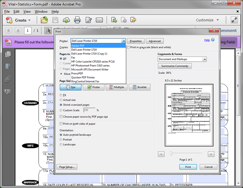 restore adobe pdf printer driver