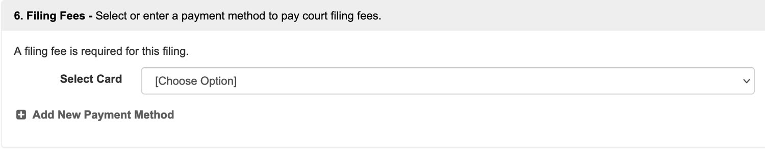 Filing Fees