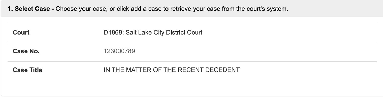 File Letters In A Probate Case In The Utah State Courts With Green 