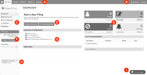 E-Filing: Dashboard