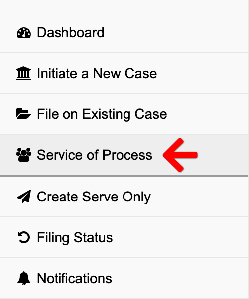 Create a Service of Process Order